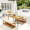 Outsunny 3 tlg. Gartenmöbel-Set, Sitzgarnitur inkl. 1 Produktbild-Vorschau 2