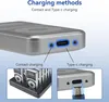 Close-up of a charging device and its charging methods, with inset images showing the device in use and connected to a charger. Náhľad obrázku produktu