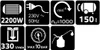 A collage of icons representing product specifications. Anteprima dell’immagine prodotto