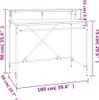 vidaXL Stôl Sonoma Dub 100x50x90 cm materiál drevo a železo Náhľad obrázku produktu 8