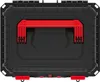A top-down view of a black toolbox with a red handle. Anteprima dell’immagine prodotto