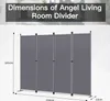 A diagram showing the dimensions of a gray room divider. Voir les images du produit