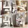 Make-up tafel met LED-verlichting en spiegel, met Productafbeelding-voorbeeld 9