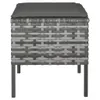 The Living Store Gartenhocker mit Kissen 4 Stk. Grau Poly Produktbild-Vorschau 7