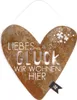 Herzschild "Liebes Glück wir wohnen hier" Produktbild-Vorschau 1
