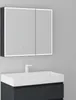 A bathroom vanity with a sink and a mirrored cabinet above it. Produktbild-Vorschau