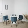 Chaise Ariel Velours Bleu Canard - Lot De 2 Voir les images du produit 6