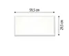 A diagram showing the dimensions of a rectangular LED panel. Produktbild-Vorschau