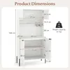 A diagram showing the dimensions of a white kitchen cabinet. Náhled obrázku produktu