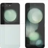 Two views of a foldable smartphone with screen protectors applied. Produktbild-Vorschau