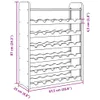 vidaXL Stojak na wino z górną półką 67,5x25x87 cm lite Podgląd zdjęcia produktu 7