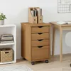 vidaXL Rollende opbergkast MOSS, honingbruin, 34 x 39 x 56 Productafbeelding-voorbeeld 2