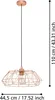 EGLO Pendellampe Carlton 2, 1 flammige Vintage Produktbild-Vorschau 3