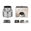 A collage of product images showing an air fryer, its packaging, and accessories. Produktbild-Vorschau