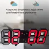 3D-Digitalwecker 9,7 Zoll, LED-Wanduhr Mit Nachtlicht Und Produktbild-Vorschau 5