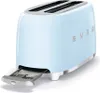A light blue Smeg toaster with its crumb tray extended. Náhled obrázku produktu