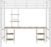 Lit mezzanine avec bureau 90 x 200 cm, blanc – Lit Voir les images du produit 11