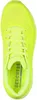 Top-down view of a bright yellow Skechers sports shoe. Voir les images du produit