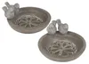2er Set Vogeltränke aus Beton 20 cm mit Vogelfiguren – Produktbild-Vorschau 1