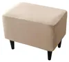 Hockerbezug / Poufbezug für Fußhocker und Pouf – Beige Produktbild-Vorschau 1