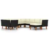 vidaXL 9-tlg. Garten-Lounge-Set mit Kissen Poly Rattan Produktbild-Vorschau 1