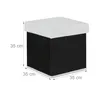 Pouf Relaxdays con vano portaoggetti, imbottito, Anteprima dell’immagine prodotto 4