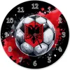 Fußball Albanien Wanduhr aus Alu Produktbild-Vorschau 1