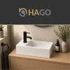 HAGO24 Waschbecken Keramik 35x20cm rechteckig weiß Produktbild-Vorschau 6