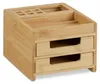 Relaxdays Schreibtisch Organizer Bambus, Stiftehalter Holz, Produktbild-Vorschau 6