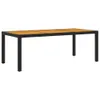 9-tlg. Garten-Essgruppe mit Kissen Poly Rattan Schwarz Produktbild-Vorschau 8