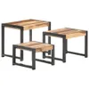 vidaXL Tables d'ensemble 3 pcs. Bois massif Voir les images du produit 17