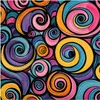 Küchenrückwand Spritzschutz Glas mit Motiv Farbige Spiralen Produktbild-Vorschau 3