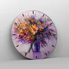 Wanduhr - Rund - Glasuhr - Blumen Vase - 30x30cm - Produktbild-Vorschau 4