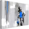 Leinwandbild frau im mantel 90x60 cm Feeby silber wandbild Produktbild-Vorschau 1