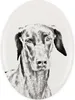 Dobrman - targa commemorativa con immagine di cane, lapide Anteprima dell’immagine prodotto 1