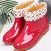 Damen Regenstiefel Modische rutschfeste kurze Regenstiefel Produktbild-Vorschau 3