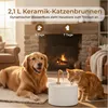 Fontaine pour chats en céramique, 2,1 litres, blanche. Voir les images du produit 4
