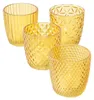 Teelichthalter Marilu Glas lackiert gelb H.7,5 cm Ø.7,5 cm Produktbild-Vorschau 1