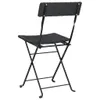 vidaXL Bistrostühle 4 Stk. Klappbar Schwarz Poly Rattan und Produktbild-Vorschau 8