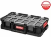 A black tool organizer box with clear compartments on top. Náhľad obrázku produktu