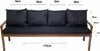 Cuscini per panchina da giardino Blu scuro| Seduta 170x60x7 Anteprima dell’immagine prodotto 3