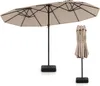 COSTWAY Parasol double 443x265cm avec support & manivelle , Voir les images du produit 1