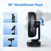 Leiser tragbarer Tischventilator mit 4000 mAh Akku – Produktbild-Vorschau 2