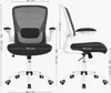 Front and side views of an office chair with dimensions labeled. Produktbild-Vorschau