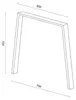 1xPaar sossai Trapez Tischkufen in Schwarz 55 x 75 x 72cm Produktbild-Vorschau 4