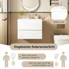 Mobile lavabo sospeso Merax, mobile da bagno con lavabo in Anteprima dell’immagine prodotto 6