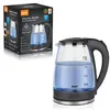 Wasserkocher Glas mit LED-Beleuchtung Edelstahl Teekocher Produktbild-Vorschau 7