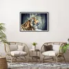 Gerahmtes Poster - Schwarzer Rahmen - Indien stein tiger Produktbild-Vorschau 6