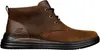 A side view of a brown leather boot. Náhľad obrázku produktu