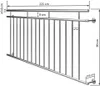 Bc-elec - HBR9225-KD Dveřní zábradlí Okno 225x90cm Zábradlí Náhled obrázku produktu 2
